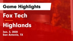 Fox Tech  vs Highlands  Game Highlights - Jan. 3, 2020