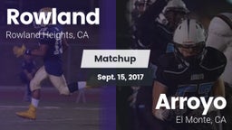 Matchup: Rowland  vs. Arroyo  2017