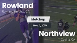 Matchup: Rowland  vs. Northview  2019