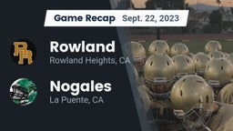 Recap: Rowland  vs. Nogales  2023