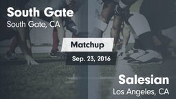 Matchup: South Gate High vs. Salesian  2016