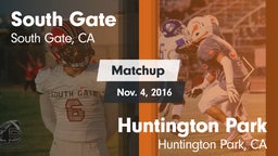 Matchup: South Gate High vs. Huntington Park  2016