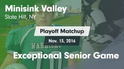 Matchup: Minisink Valley vs. Exceptional Senior Game 2014