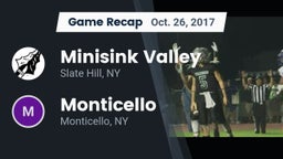 Recap: Minisink Valley  vs. Monticello  2017
