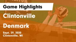 Clintonville  vs Denmark  Game Highlights - Sept. 29, 2020