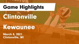 Clintonville  vs Kewaunee  Game Highlights - March 8, 2021