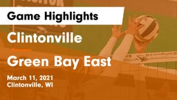 Clintonville  vs Green Bay East  Game Highlights - March 11, 2021