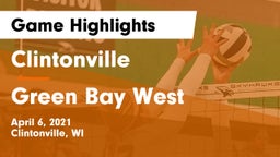 Clintonville  vs Green Bay West Game Highlights - April 6, 2021