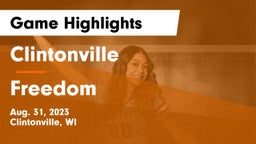 Clintonville  vs Freedom  Game Highlights - Aug. 31, 2023