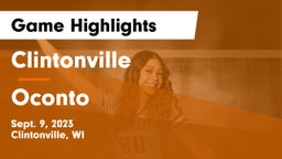 Clintonville  vs Oconto  Game Highlights - Sept. 9, 2023