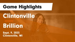 Clintonville  vs Brillion  Game Highlights - Sept. 9, 2023