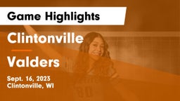 Clintonville  vs Valders  Game Highlights - Sept. 16, 2023