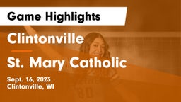 Clintonville  vs St. Mary Catholic  Game Highlights - Sept. 16, 2023