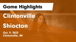 Clintonville  vs Shiocton  Game Highlights - Oct. 9, 2023