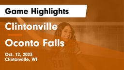 Clintonville  vs Oconto Falls  Game Highlights - Oct. 12, 2023