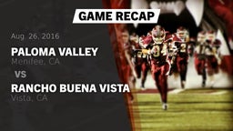 Recap: Paloma Valley  vs. Rancho Buena Vista  2016