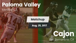 Matchup: Paloma Valley High vs. Cajon  2017