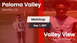 Matchup: Paloma Valley High vs. Valley View  2017