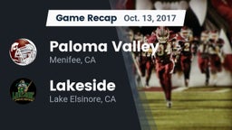 Recap: Paloma Valley  vs. Lakeside  2017