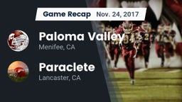 Recap: Paloma Valley  vs. Paraclete  2017