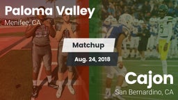 Matchup: Paloma Valley High vs. Cajon  2018