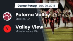 Recap: Paloma Valley  vs. Valley View  2018