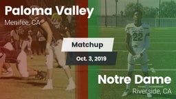 Matchup: Paloma Valley High vs. Notre Dame  2019