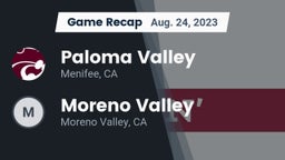 Recap: Paloma Valley  vs. Moreno Valley  2023