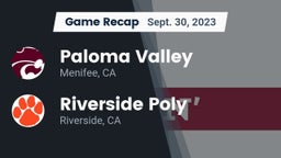 Recap: Paloma Valley  vs. Riverside Poly  2023