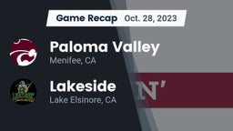 Recap: Paloma Valley  vs. Lakeside  2023