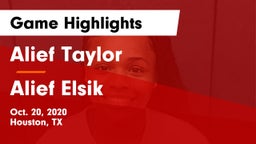 Alief Taylor  vs Alief Elsik  Game Highlights - Oct. 20, 2020