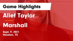Alief Taylor  vs Marshall  Game Highlights - Sept. 9, 2021