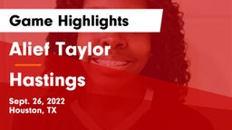 Alief Taylor  vs Hastings Game Highlights - Sept. 26, 2022