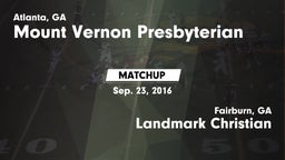 Matchup: Mount Vernon vs. Landmark Christian  2016