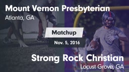 Matchup: Mount Vernon vs. Strong Rock Christian  2016