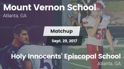 Matchup: Mount Vernon vs. Holy Innocents' Episcopal School 2017