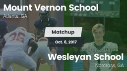 Matchup: Mount Vernon vs. Wesleyan School 2017