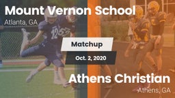 Matchup: Mount Vernon vs. Athens Christian  2020
