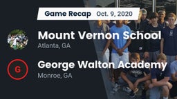 Recap: Mount Vernon School vs. George Walton Academy  2020