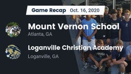 Recap: Mount Vernon School vs. Loganville Christian Academy  2020