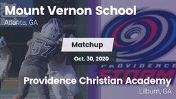 Matchup: Mount Vernon vs. Providence Christian Academy  2020