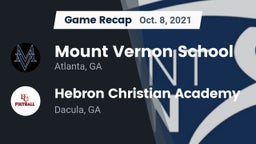 Recap: Mount Vernon School vs. Hebron Christian Academy  2021
