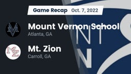 Recap: Mount Vernon School vs. Mt. Zion  2022