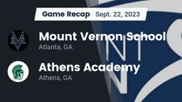 Recap: Mount Vernon School vs. Athens Academy 2023