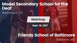 Matchup: Model Secondary vs. Friends School of Baltimore 2017