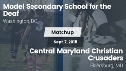 Matchup: Model Secondary vs. Central Maryland Christian Crusaders  2018