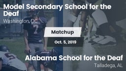 Matchup: Model Secondary vs. Alabama School for the Deaf  2019