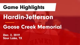 Hardin-Jefferson  vs Goose Creek Memorial  Game Highlights - Dec. 2, 2019
