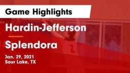 Hardin-Jefferson  vs Splendora  Game Highlights - Jan. 29, 2021