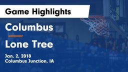 Columbus  vs Lone Tree  Game Highlights - Jan. 2, 2018